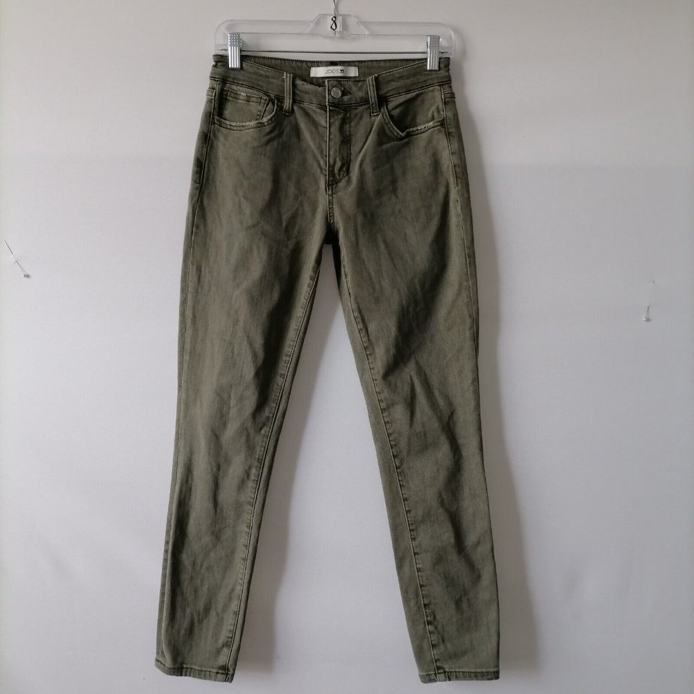 Joe's Jeans Womens Olive Green Mid Rise Denim Skinny Jeans Size 28